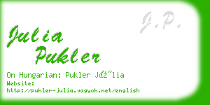 julia pukler business card